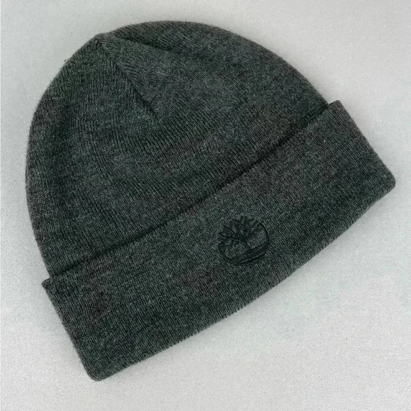 TIMBERLAND Unisex One Size Grey Knit Beanie Fold Over Outdoor Gorpcore Classic - Picture 1 of 10